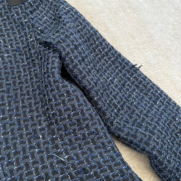 Vintage Jones New York Collection Tweed Blue Cardigan Blazer Jacket 6 - Picture 10 of 11